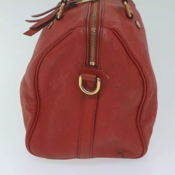 LOUIS VUITTON Monogram Empreinte Speedy Bandouliere 30 Bag 2way Red - Picture 8 of 13